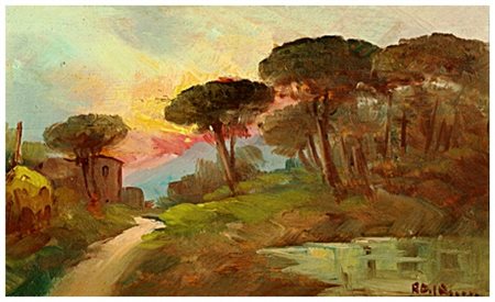 RAFFAELE DEL ROSSO Orbetello 1859 – Orbetello 1927 Senza titolo (Coltano)...
