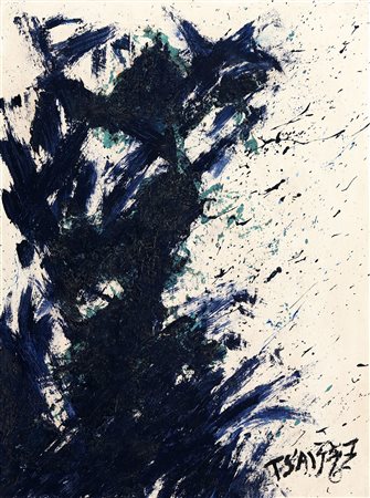 TSAI HSIA LING 1936 Senza titolo Olio su tela, cm. 60 x 45 Firmato in basso a...
