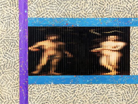 JIRI KOLAR 1914 - 2002 Okamzik Pred Padem, 1986 Collage su tavola, cm. 30 x...