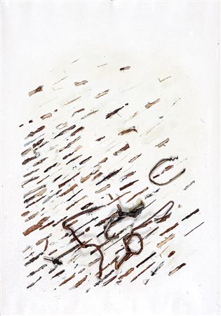 GERMANO SARTELLI 1925 - 2014 Senza titolo Tecnica mista e collage su cartone,...