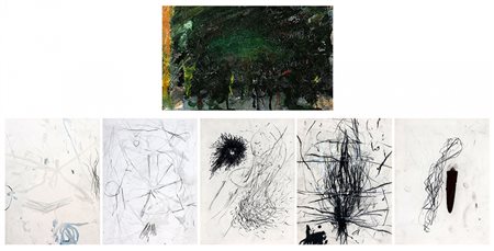 HUBERT SCHEIBL 1951 LOTTO COMPOSTO DA 6 OPERE Senza titolo, 1988 Tecnica...