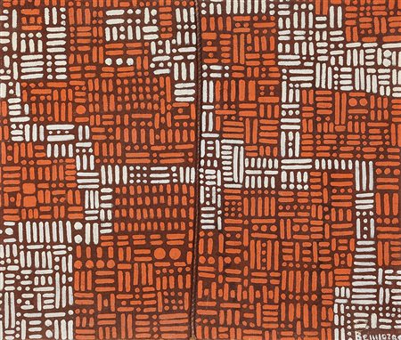 FRANCO BEMPORAD 1926 - 1989 Senza titolo Olio su tela di juta, cm. 97 x 114...