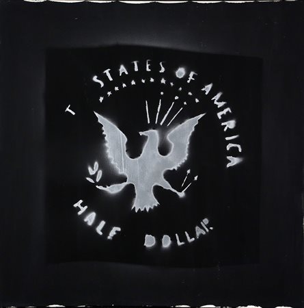 FRANCO ANGELI 1935 - 1988 Senza titolo, metà anni '70 Spray su tela, cm. 100...