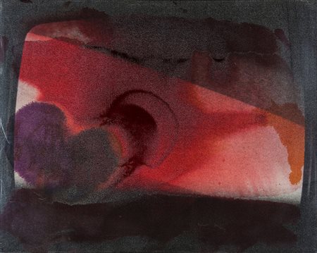 MARIO SCHIFANO 1934 - 1988 Paesaggio tv, 1970 Anilina su tela emulsionata e...