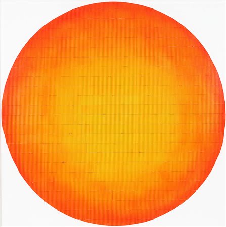 FRANCO COSTALONGA 1933 Pseudo rilievo circolare arancio, 1995 Assemblaggio,...