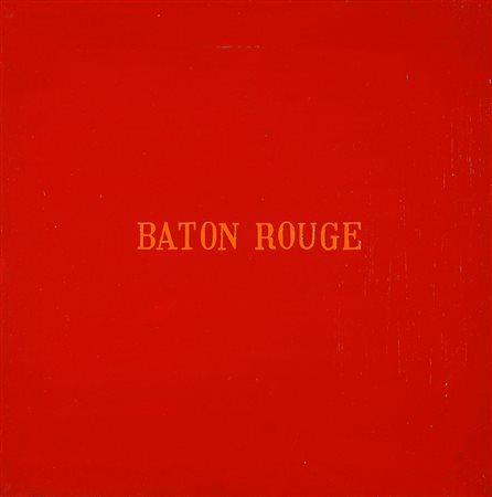 PAOLO BARRILE 1925 Baton Rouge, 1994 Smalto su tavola, cm. 62 x 62 Firmato e...