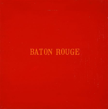 PAOLO BARRILE 1925 Baton Rouge, 1994 Smalto su tavola, cm. 62 x 62 Firmato e...