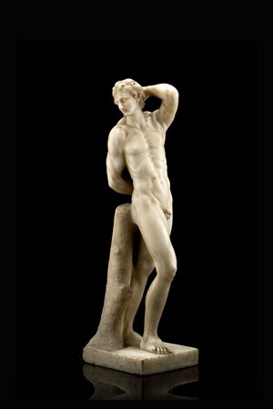 Da Alessandro Vittoria "San Sebastiano" scultura in marmo. Sec. XVIII (h. cm...
