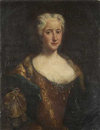 Scuola dell'Italia settentrionale del secolo XVIII "Ritratto di donna" olio...