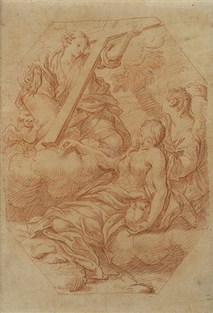 Cerchia di Benedetto Luti, inizio del secolo XVIII "Maddalena" matita rossa...