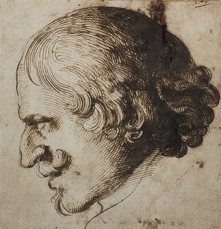 Remigio Cantagallin (Sansepolcro 1583 - Firenze 1656)(attr.) "Testa virile...