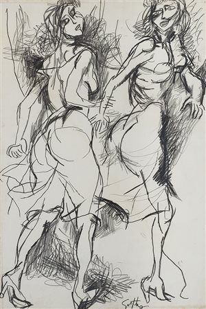 RENATO GUTTUSO (Bagheria 1912 - Roma 1987) (Attr.) "Studio per...