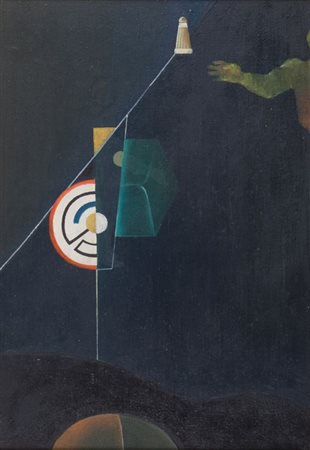 SERGIO SARRI (1938-) Progetto N.2 1965olio su tela cm 50x35firmato, datato e...