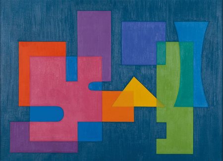 AUGUSTO GARAU (1923-2010) Ore liete 1986olio su tela cm 54x75firmato in basso...