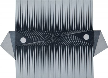 ALBERTO BIASI (1937-) t2 1990acrilico e rilievi su tavola cm 20x27firmato e...