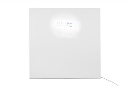 NANNUCCI MAURIZIO (1939-) White 1970acrilico su tela su tavola e neon cm...