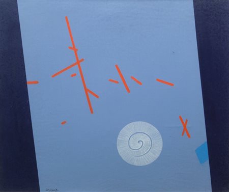 KAN HO (1932-) Senza titolo 1967olio su tela cm 50x60firmato e datato in...