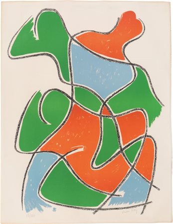 Man Ray (1890-1976) Trois Figures 1968litografia a colori cm 65,5x50esemplare...