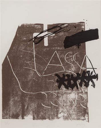 ANTONI TAPIES (1923-2012) Senza titolo serigrafia cm 68x53esemplare...