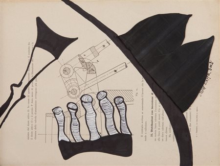 CAROL RAMA (1918-2015) Senza titolo 2002collage di camera d'aria, tempera e...