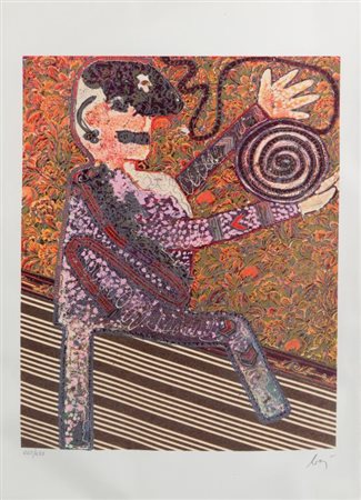 ENRICO BAJ (1924-2003) Dalla serie "Baj Chez Baj"litografia cm...