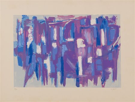 ACHILLE PERILLI (1927-) Astratto 1955serigrafia cm 47,5x62,5esemplare...