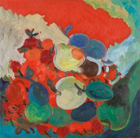 MIMMO GERMANA' (1944-1992) Senza titolo 1992olio su tela cm 50x50firmato e...