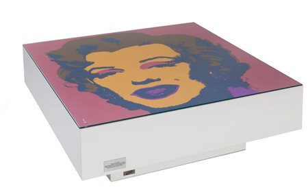 ANDY WARHOL (1928-1987) Marylin Monroe 11.27table basse "Andy" cm...