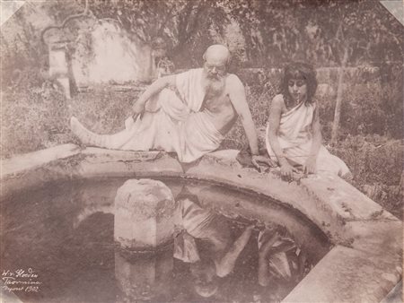 VON GLOEDEN WILHELM (1856-1931) Taormina 1902stampa all'albumina cm...