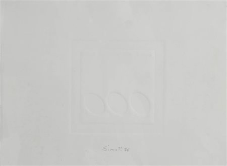 Turi SIMETI ALCAMO 1929 Senza titolo 1976 Calcografia su carta 37x49