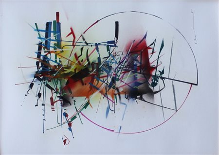 Edoardo Franceschini Catania 1928 Senza titolo Mista su cartoncino 70x50