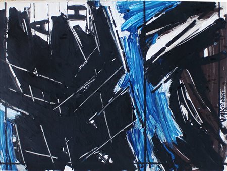 Vinicio Berti Firenze 1921 Hemblema A-H" 1978 Mista su tela 80x60