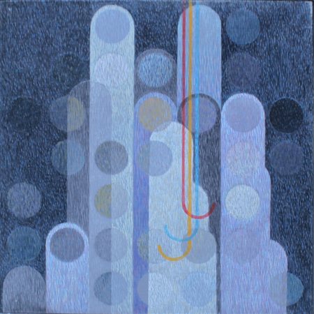 Carlo Nangeroni New York 1922 Festoso 1 1998 Acrilico su tela 83x83