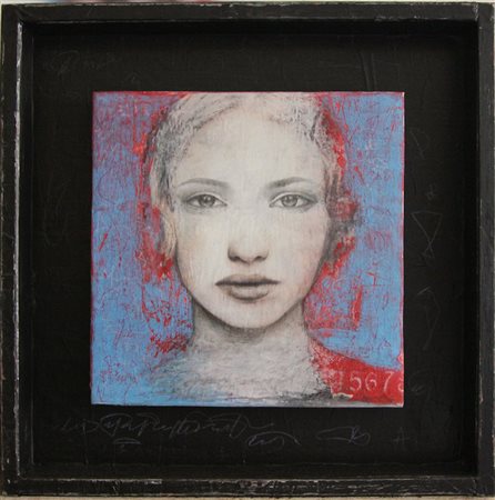 alan fecola castellanza 1980 LUX AETERNA 2017 mista su tavola su telaio 30x30