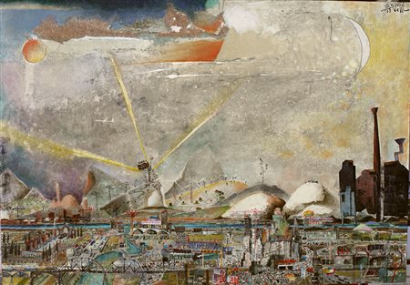 Gian Luigi Serravalli Ferrara 1949 PAESAGGIO ITALIANO N° cat. 239 2013 Olio e...