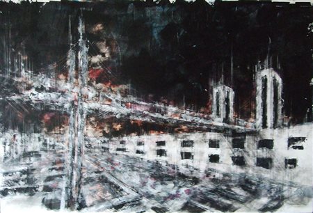 EZIO AROSIO LISSONE 1949 ARTIFICIO 2016 t.m. su pannello 60x90