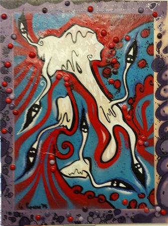 La Pupazza Tricase 1985 Italia di panna 2015 Spray, collage su legno 80x60