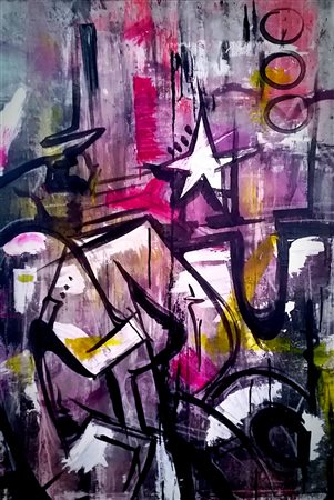 MAXCRASH Magenta 1999 #25 2014 spray e acrilico su tela 100x70