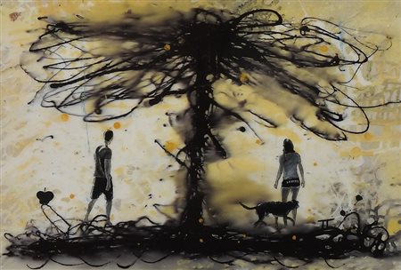 Lorenzo Villa Besana in Brianza 1973 FUORI DALL'EDEN 2015 Tecnica mista su...