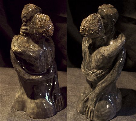 nunzio capece picerno 1954 Ettore e Andromaca Terracotta engobbiata e...