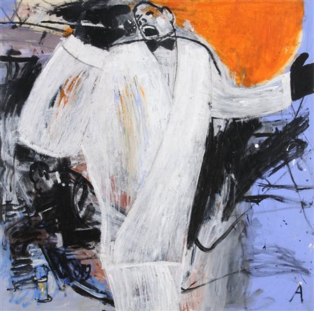 Adelchi Galloni Varese Ligure 1936 Jazz Club 2009 Acrilico su legno 100x100