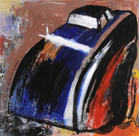 Adelchi Galloni Varese Ligure 1936 Al Capone's car 2009 acrilico su legno...