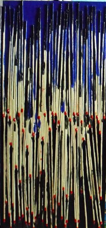 Pietro Dell'Aversana Sant'Arpino 1963 "Pioggia di fiammiferi" 2017 fiammiferi...