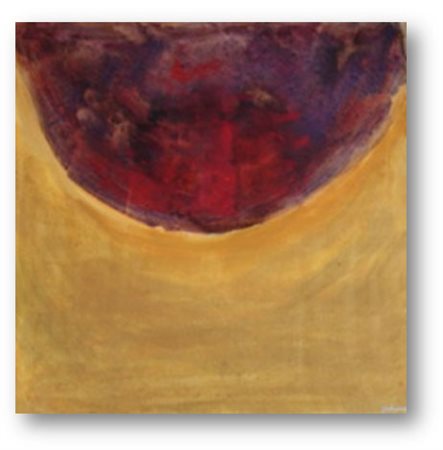 DANIELA PEDROCCO PADOVA 1962 Luna rossa tecnica mista 50x50