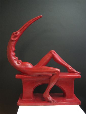 Paolo Camporese Padova 1961 OGM freed 2012 Terracotta patinata 46x32