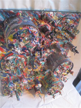 Luigi Rotundo Foggia Assalto alla fortezza 2017 Altorilievo 40x54