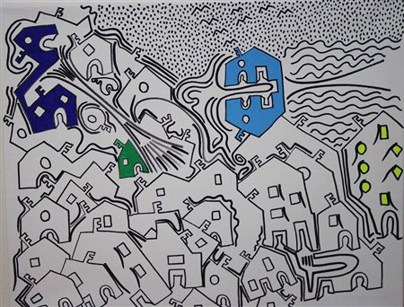 Salvatore Maria Ruta modica 1966 villaggio 5 2013 acrilici su tela 40x50