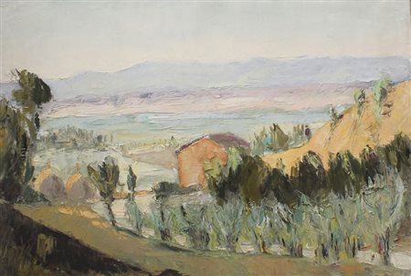 Camillo Cocchetti MIlano 1922 Senza titolo 1953 Olio su tela 50x70