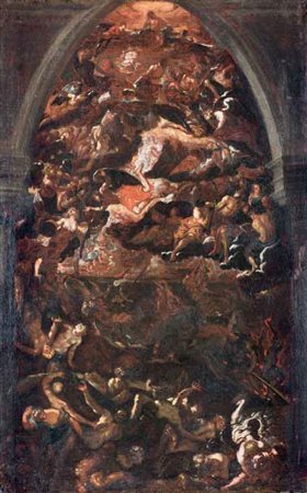 Valentin Lefèvre Bruxelles 1637 - Venezia 1677 GIUDIZIO UNIVERSALE olio su...