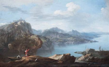 Pandolfo Reschi Danzica 1643 – Firenze 1699 PAESAGGIO olio su tela applicata...